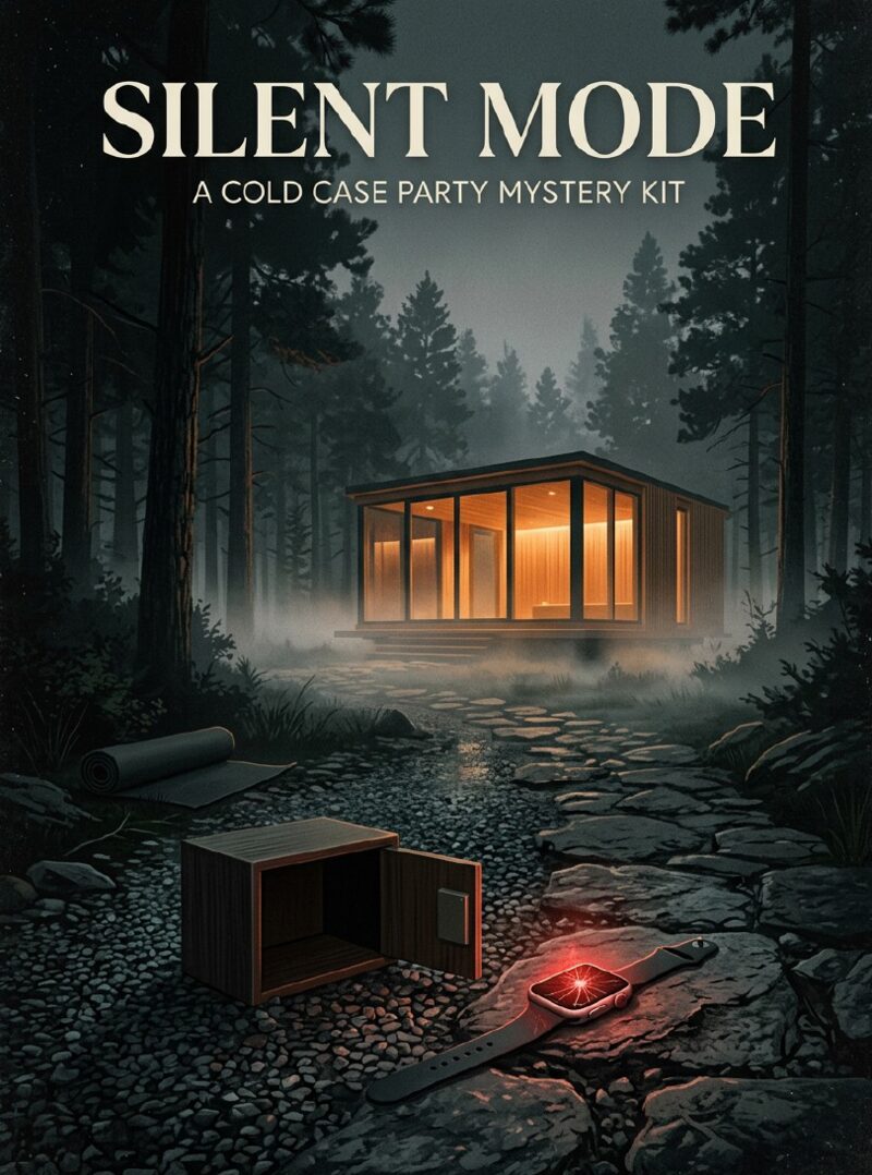 Silent Mode printable murder mystery kit cover